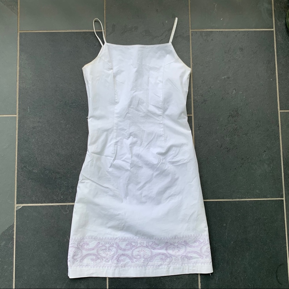 y2k 90s dainty white bodycon dress